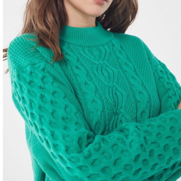 Urban Outfitters Cable Knit High Neck Warm Sweater - Picture 2 of 5